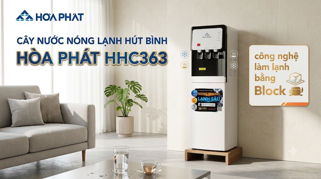 cây nước nóng lạnh hòa phát hhc363